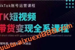 Tiktok运营线上训练营，引流爆单，急速涨粉，Tiktok短视频玩法大揭秘