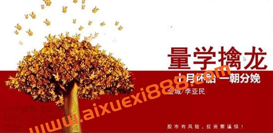 【量学云讲堂】金诚-李亚民2023年量学擒龙第41期视频课程主课系统课+盘后插图