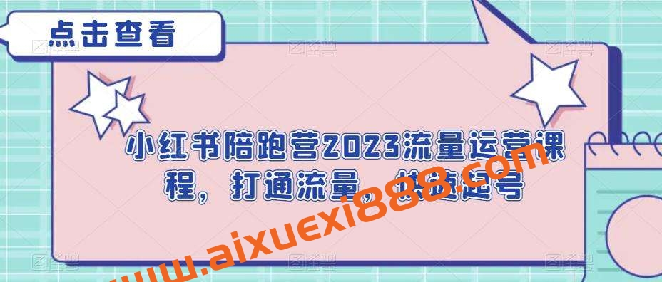 小红书陪跑营2023流量运营课程，打通流量，快速起号插图