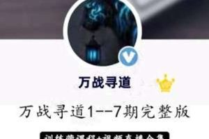 淘股吧万战寻道1至7期智能战法+直播视频+修炼手册收集整理