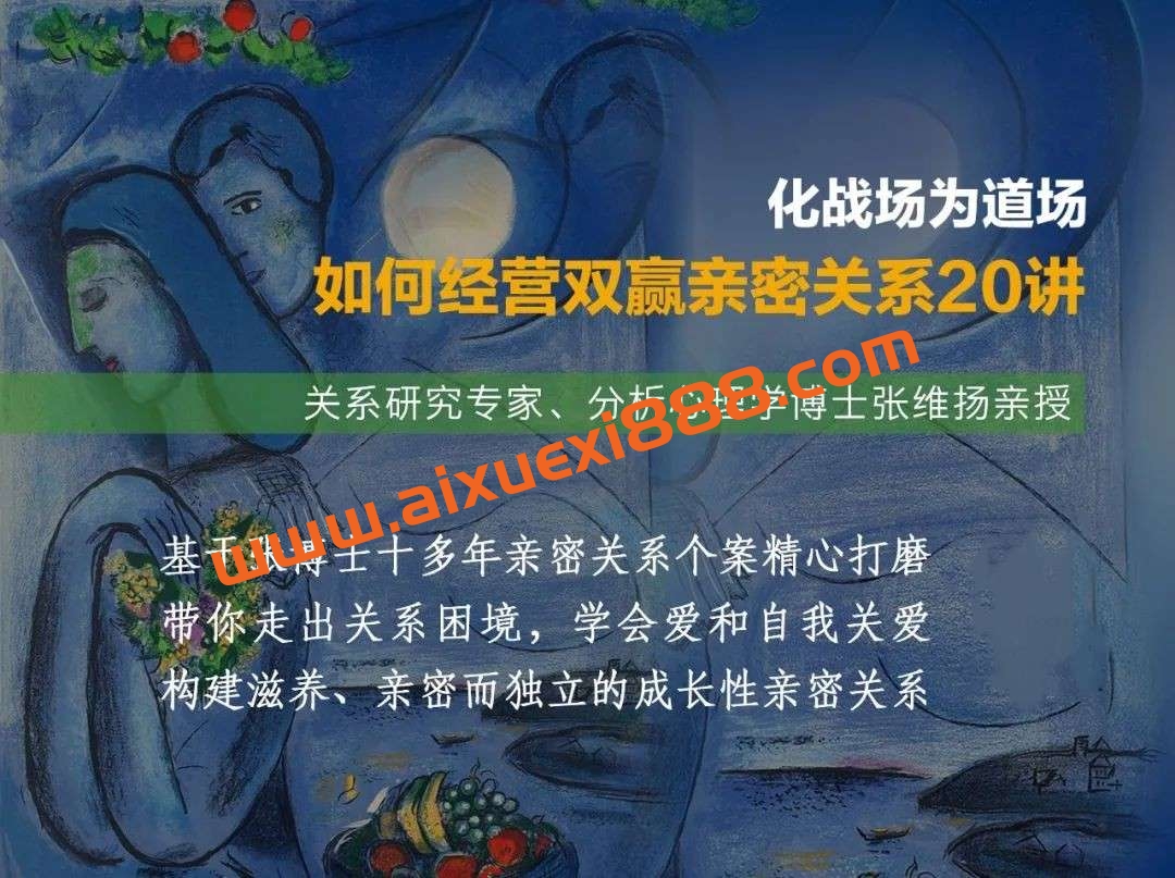 张维扬：化战场为道场——如何经营双赢亲密关系20讲插图