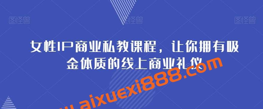 曼嘉女性IP商业私教课程，让你拥有吸金体质的线上商业礼仪插图