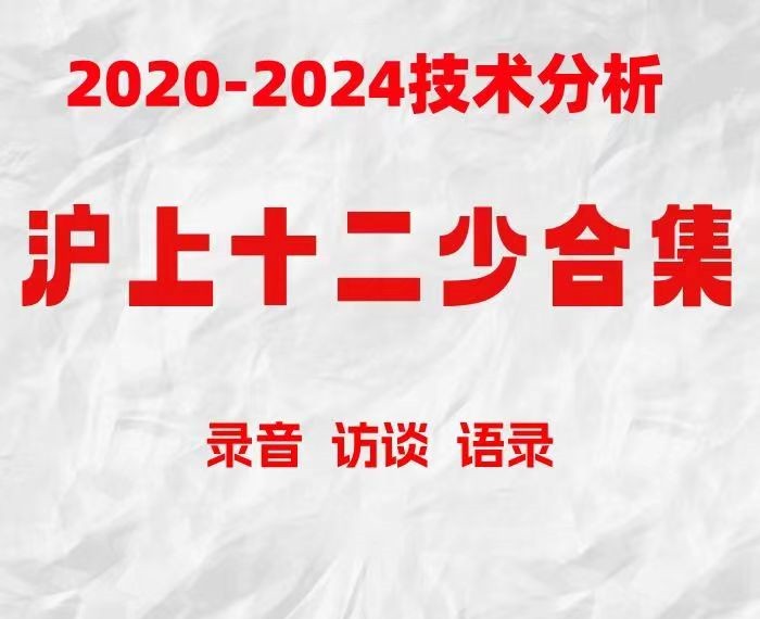 沪上十二少期货培训课程 波段趋势交易2019-2024技术分析 小红圈资料